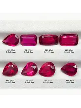 天然ルビーと血赤色トルマリンのダイアモンドカット裸石を使用した18K金リングペンダント