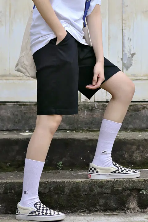 レディース ブラック工装ショートパンツ【夏用・五分丈・フィット・大きいサイズ】