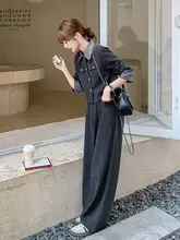 春秋用 高級感ある女性用コーディネート【軽熟な雰囲気・通勤・・ワイドパンツ】（セットアップ対応）