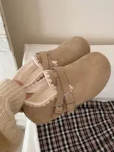 加绒仕様の全包タイプブーツ【レトロデザイン・厚底・冬用・防寒】