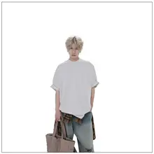 Tシャツ メンズ 半袖 厚手 ダメージ加工 オーバーサイズ ヴィンテージ 夏「GBofficial」