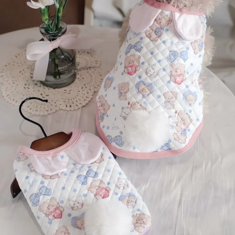 ペット用衣服 秋冬シーズン かわいいベスト 厚手：子供と暮らす家庭向けの保暖機能を実証