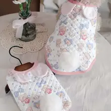 ペット用衣服 秋冬シーズン かわいいベスト 厚手