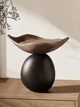 古風な葉のデザインの収納飾り【玄関用・テーブル置きタイプ】