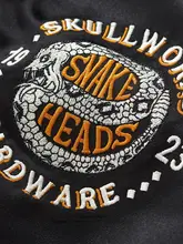 蛇形刺繍のメンズ野球ジャンパー【横須賀スタイル】
