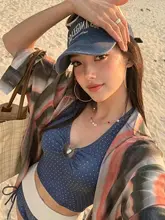 大人の雰囲気漂う水玉模様ビキニ【セクシー背中開き・ネックストラップ・ビーチリゾート用】