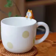 可愛い動物デザイン 陶器製マグカップ【猫・パンダ・柴犬】