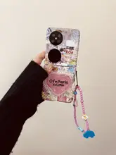 アート油絵デザイン 折りたたみ式スマートフォンケース【城堡モチーフ・スタイリッシュ・持ち運び便利】