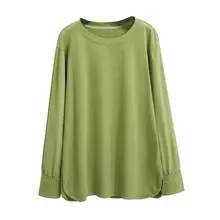 大きいサイズの長袖Tシャツ【春秋用・薄手・極上の柔らかさ・スリムフィットデザイン・女性用】