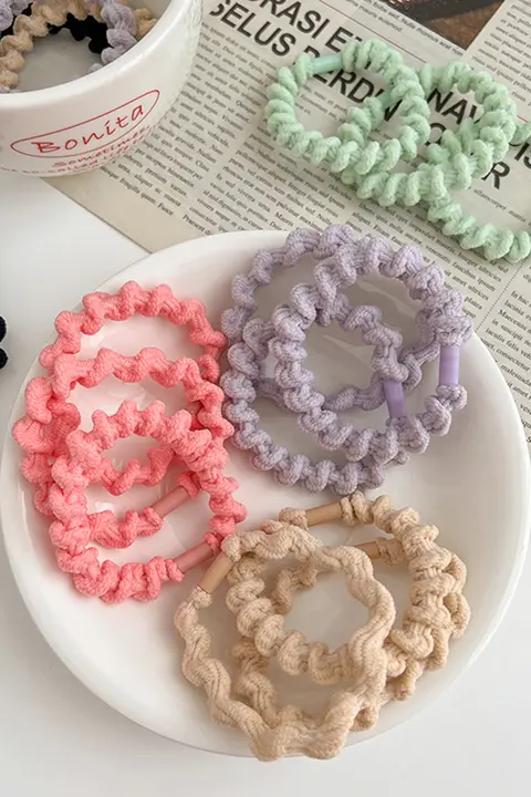 高いポニーテール用 ブラックヘアゴム【ヘアアクセサリー・伸縮性・デイリーユース】