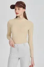 ゴルフ用 UVカット長袖Tシャツ【速乾・通気性・ハイネック・氷絲素材】