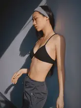 ブラジャー レディース ノンワイヤー 三角カップ 取り外しパッド 薄手 セクシー 美背 フレンチ風 快適
