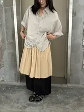 レース刺繍とカラーコントラストが魅力的なプリーツスカート風パンツ【カジュアル・おしゃれ・】（セットアップ対応）