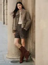 極上の柔らかさの短めジャケット【女性・小柄・フェイクシアリングデザイン】