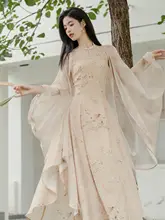 新中式改良チーパオ外搭カーディガン夏用女性用肩出しデザインドレス（セットアップ対応）