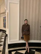 レトロなデザインのカジュアルシャツ【秋用・ゆったりシルエット・長袖】