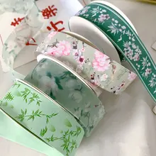 中国風リボン付きブーケ包装用サテンリボン【バースデーケーキ用・DIY手作り材料】