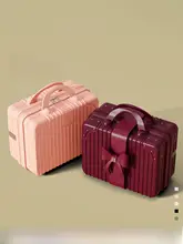 赤いハンドキャリーケース【小型スーツケース・化粧ポーチ・結婚式用ギフトボックス・キャリー付き】