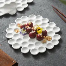 白色陶器のプレート【和風製・デザートプレート・家庭用・高級感】