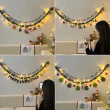クリスマスツリー 装飾アイテム/撮影小道具/雰囲気シーンの配置/ファー/カラー旗のライトストリング