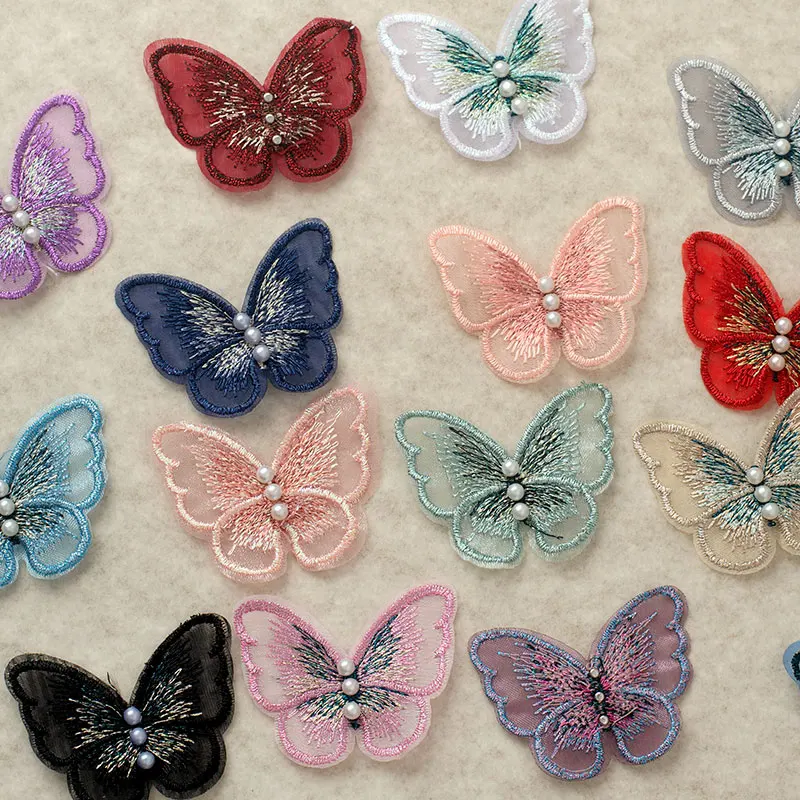 立体刺繍バタフライ生地パッチ：ハンドメイド注意書き印刷の実用性と適用シーン