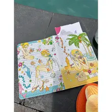 海辺の女の子をテーマにしたスマホケースとパスポートカバー【ステッカー付き】【セットアップ対応】