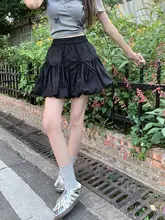 デザイン性のあるリボン付きフラワーバッドミニスカート【夏用・Aライン・スリム効果】