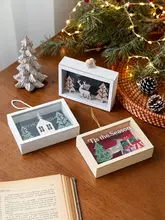 木製立体フレームクリスマスツリー装飾【おしゃれなデザイン・飾り付け用】