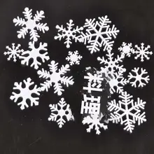 クリスマス用 ホワイトスノーフレーク デコレーション シールキット【子供向け・DIY手作り・不織布素材】