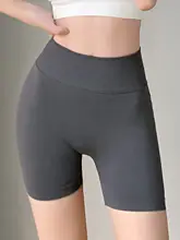 高腰デザインのヒップアップショートパンツ【防透け・女性用・極上の柔らかさ】（セットアップ対応）