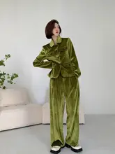上品なサテン仕立てのワイドレッグパンツ【通勤・スタイル・スリム効果】