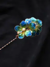 伝統工芸のフラワーヘアピン【手作り・中華スタイル・漢服用・振袖・花飾り】