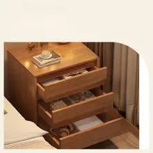 シンプルモダンなベッドサイドキャビネット【収納力抜群・家庭用】