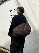 レトロデザインのショルダーサブトートバッグ【ユニセックス・通勤用・ダンゴ型】