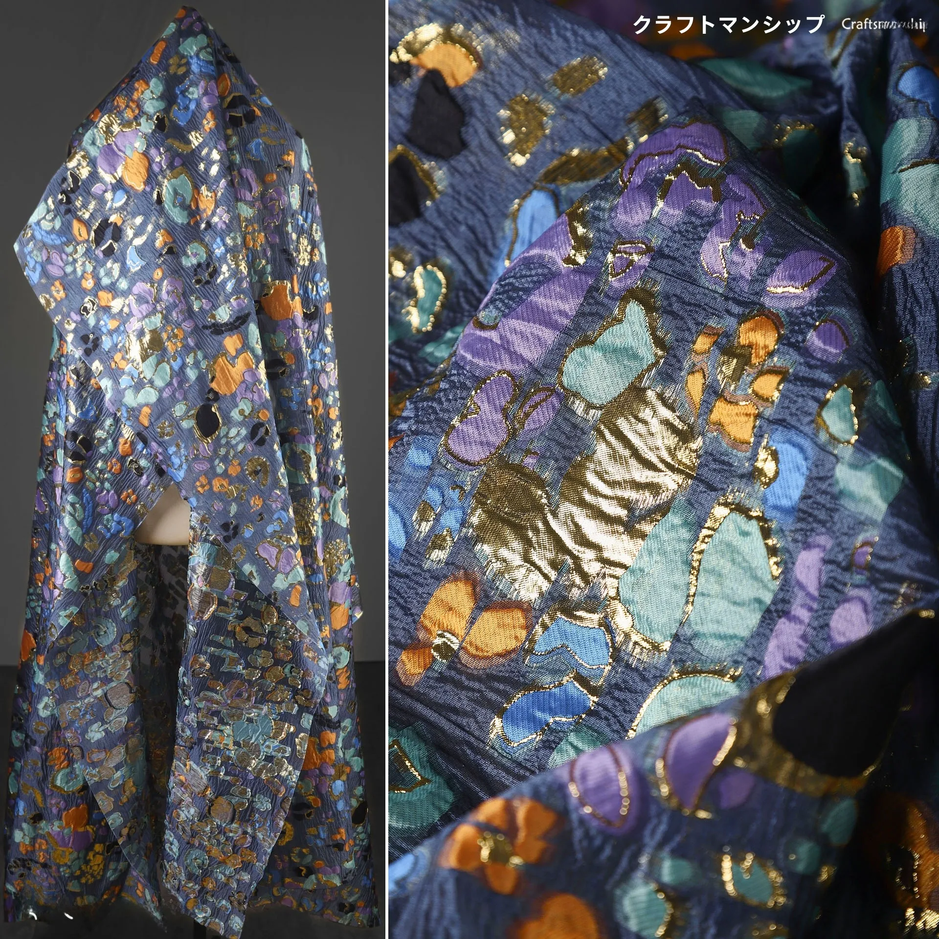 油絵風不規則色ブロック生地：エンジニアリング織物の特性とDIY適用シーン
