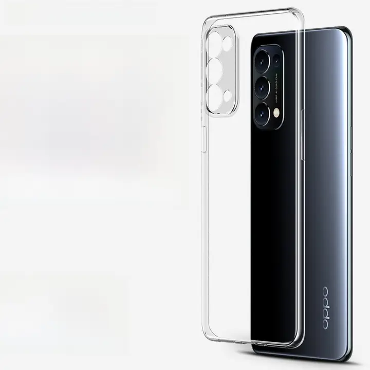 OPPO Reno5シリーズ用クリアシリコンスマホケース【全面保護・防衝撃・薄型デザイン】