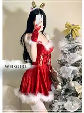 うさぎコスプレ女仆制服【華やかなパーティー用・クリスマス・新年衣装】（セットアップ対応）