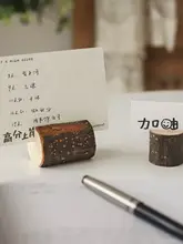写真クリップ メモスタンド 木製 切り株 ヴィンテージ 卓上インテリア 置物 おしゃれ