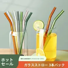 夏用カートンシリコン防塵栓【ガラスストロー付き・ストロークリーナー・再利用可能】