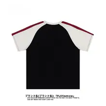 カジュアルなデザイン！夏用カップル向けのゆったりとしたクルーネックTシャツ【綿製・ラグランスリーブ・短袖】