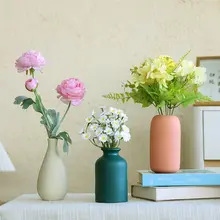 おしゃれな小花瓶と人工花【ナチュラルデコレーション・リビングや玄関に最適】（セットアップ対応）
