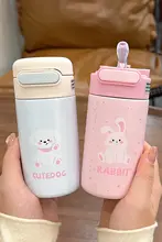 ミニ保温カップ【可愛い・小型・持ち運びに便利・ストロー付き・学生用】
