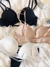 フランススタイルのセクシーなバンド付きブラセット【厚底デザイン・ソフトワイヤー・補正効果】