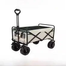 アウトドア用折りたたみワゴン【キャンプ・ピクニック用・ハンドル付き】