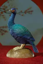 銅製 飾り置物 百鳥集 海鵜【インテリアデザイン・デスク用・リビングルーム】