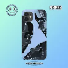 サイバーパンクアートロボット対応スマホケース【iPhone 7/8/Xs/12/13/14/15/16 Pro Max・IMDシリコンソフトケース】