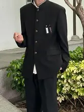 学生用ブラックジャケット【中山装・立襟・熱血高校風】（セットアップ対応）