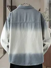 グラデーション刺繍入りデニム長袖ジャケット【ユース・秋冬用】