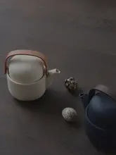 Suomuデザインの木製ハンドル付きティーポットセット【持ち運び便利・囲炉裏用茶具】