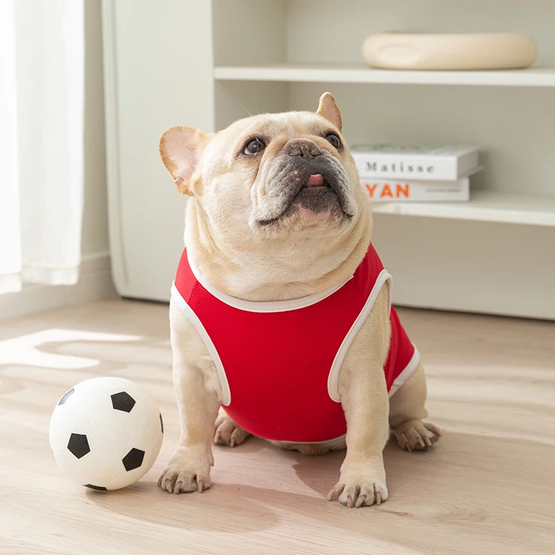 hipidog 夏用薄手犬服：运动风背心专为小型犬设计